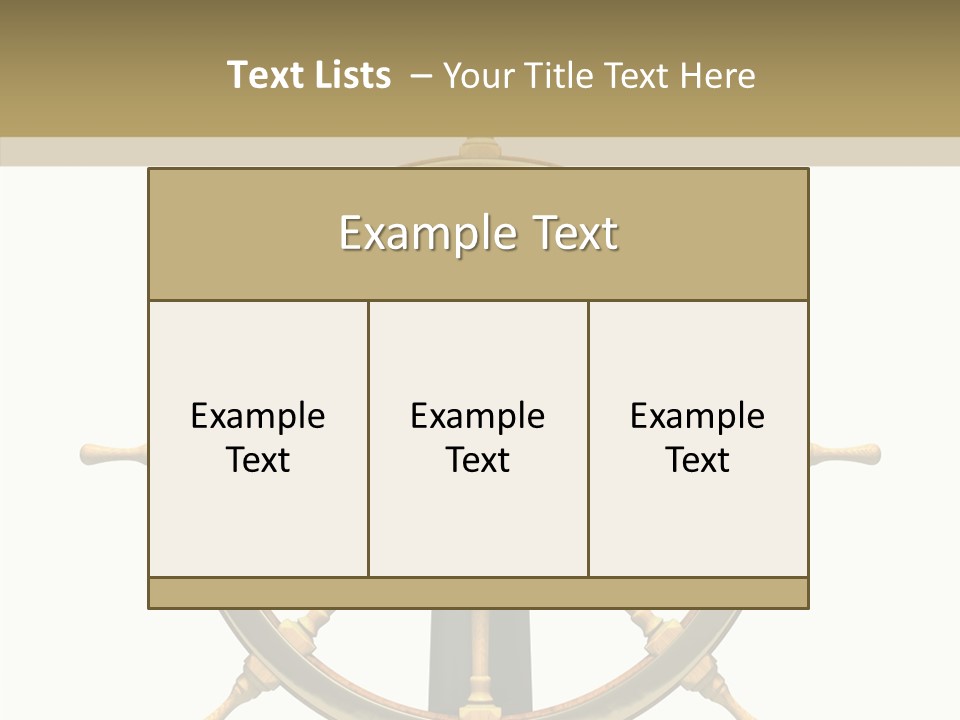 Sailing Old Fashioned Helm PowerPoint Template