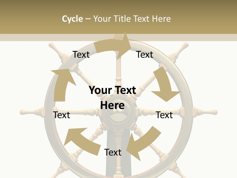 Sailing Old Fashioned Helm PowerPoint Template