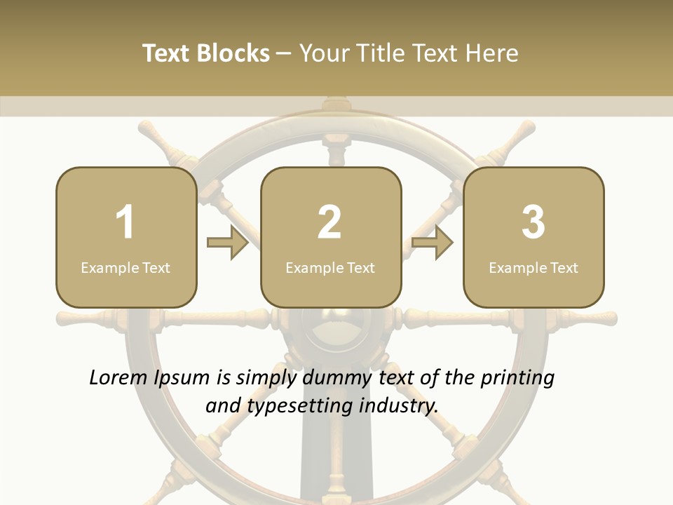 Sailing Old Fashioned Helm PowerPoint Template