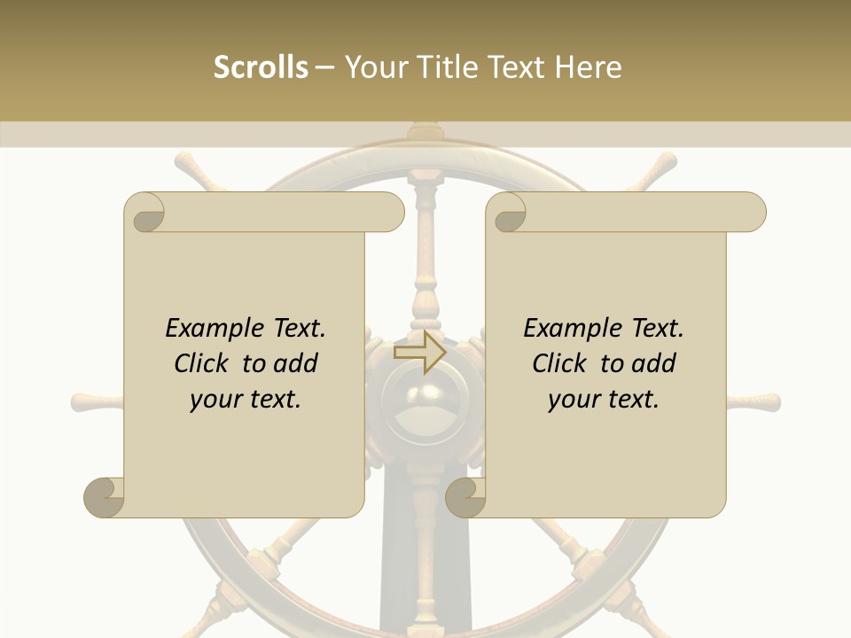 Sailing Old Fashioned Helm PowerPoint Template