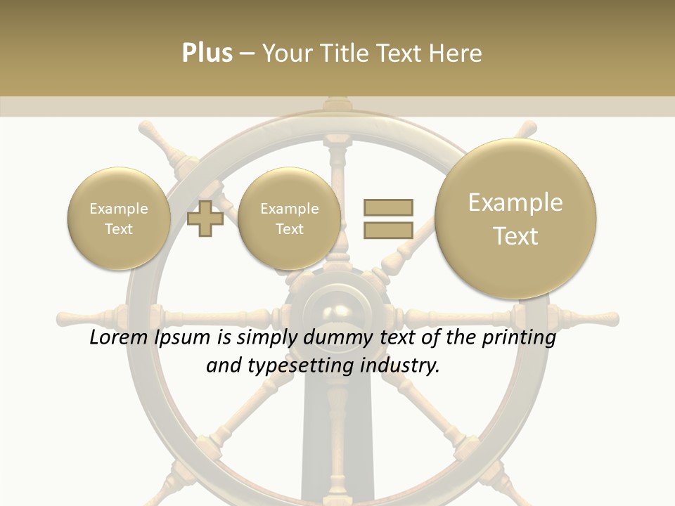 Sailing Old Fashioned Helm PowerPoint Template