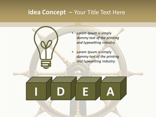 Sailing Old Fashioned Helm PowerPoint Template