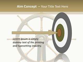 Sailing Old Fashioned Helm PowerPoint Template