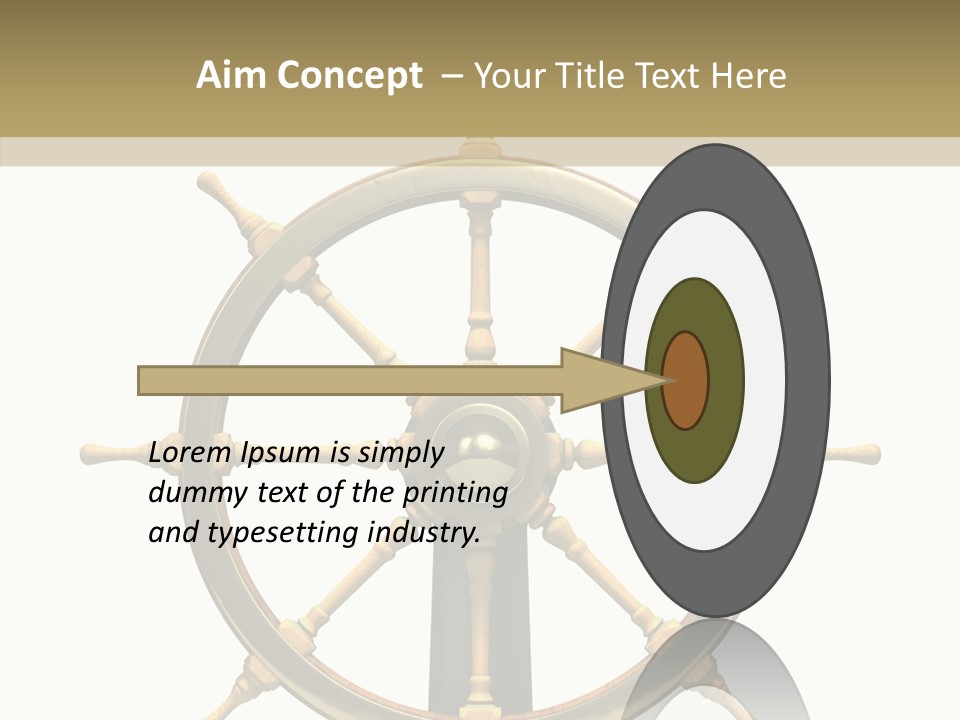 Sailing Old Fashioned Helm PowerPoint Template