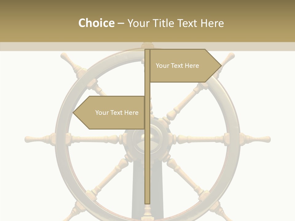 Sailing Old Fashioned Helm PowerPoint Template