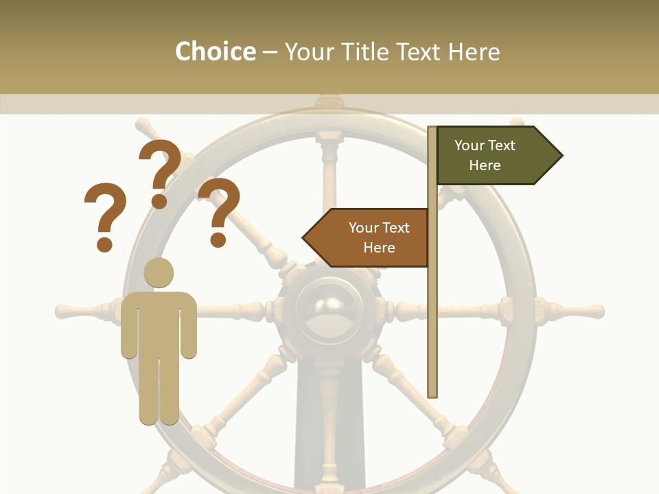 Sailing Old Fashioned Helm PowerPoint Template