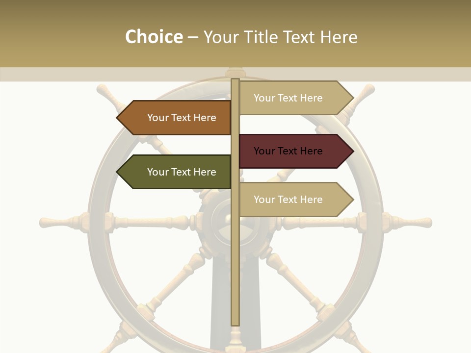 Sailing Old Fashioned Helm PowerPoint Template