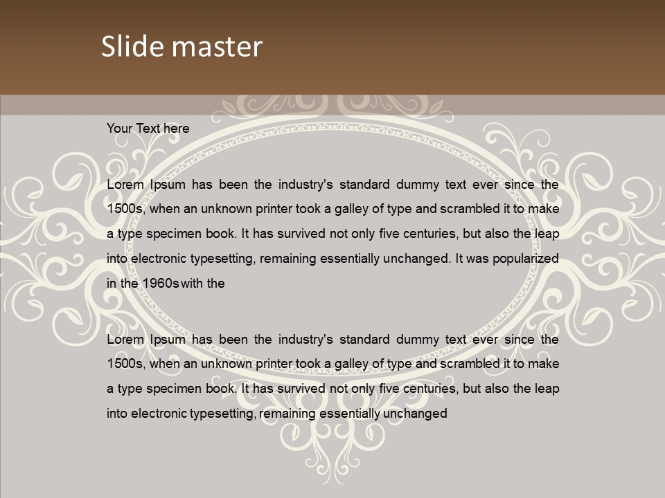Art Copy Space Antique PowerPoint Template