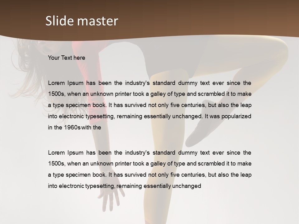 Dancer Exercise Fashion PowerPoint Template