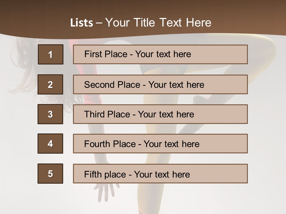 Dancer Exercise Fashion PowerPoint Template