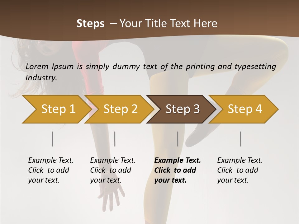 Dancer Exercise Fashion PowerPoint Template