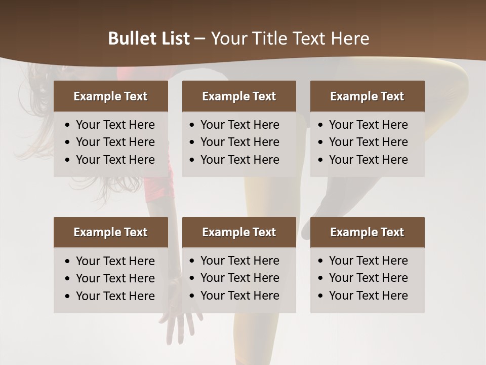 Dancer Exercise Fashion PowerPoint Template