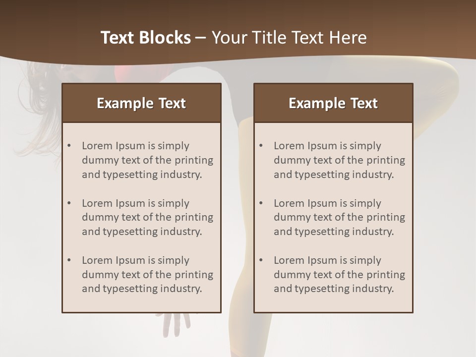 Dancer Exercise Fashion PowerPoint Template