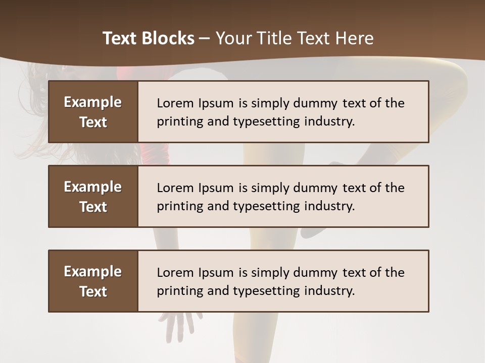 Dancer Exercise Fashion PowerPoint Template