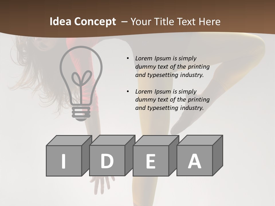 Dancer Exercise Fashion PowerPoint Template