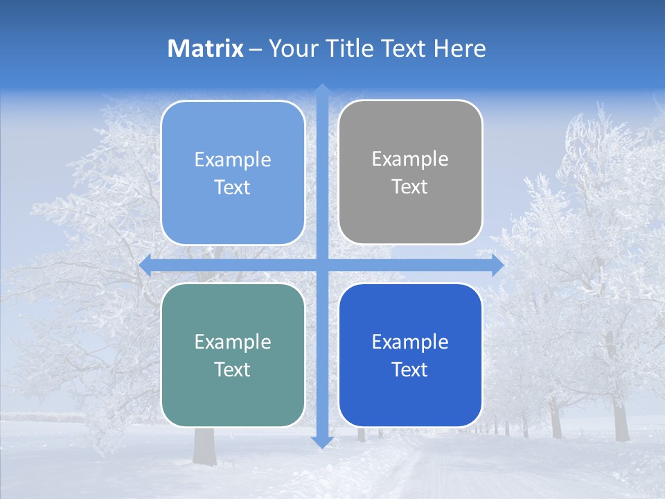 Snowflakes Clear Trees PowerPoint Template