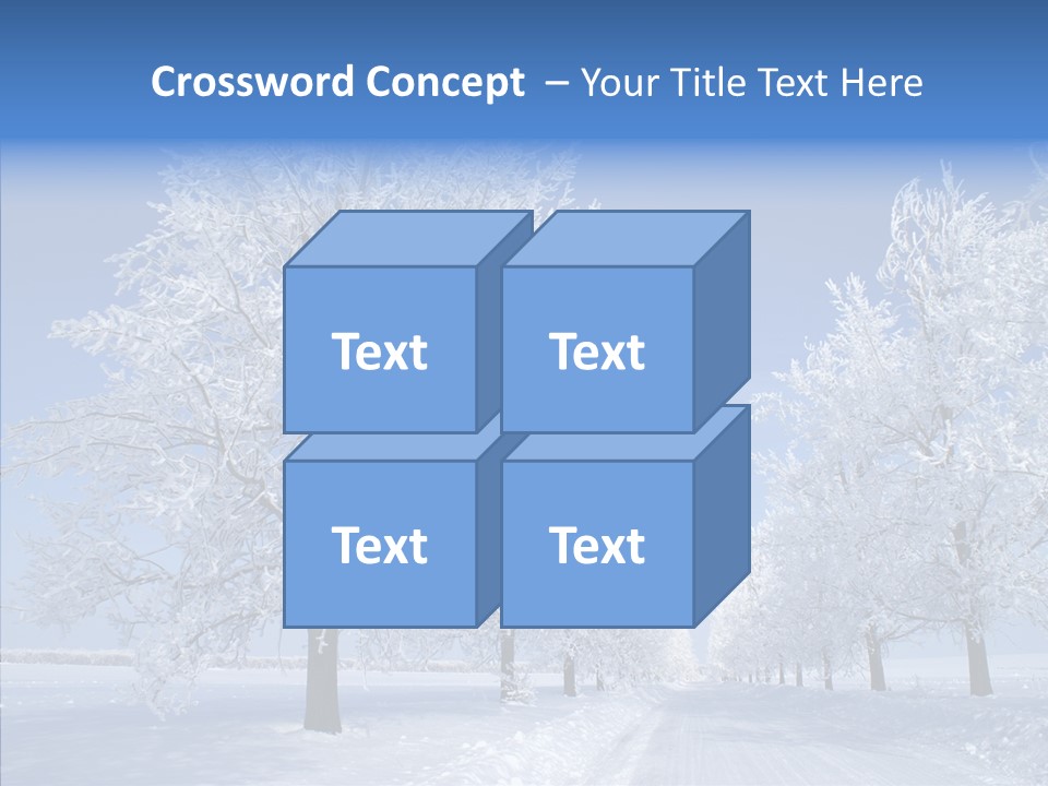 Snowflakes Clear Trees PowerPoint Template