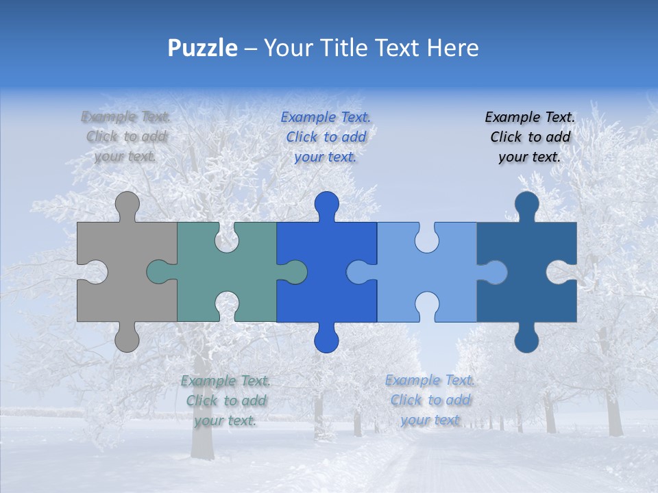 Snowflakes Clear Trees PowerPoint Template