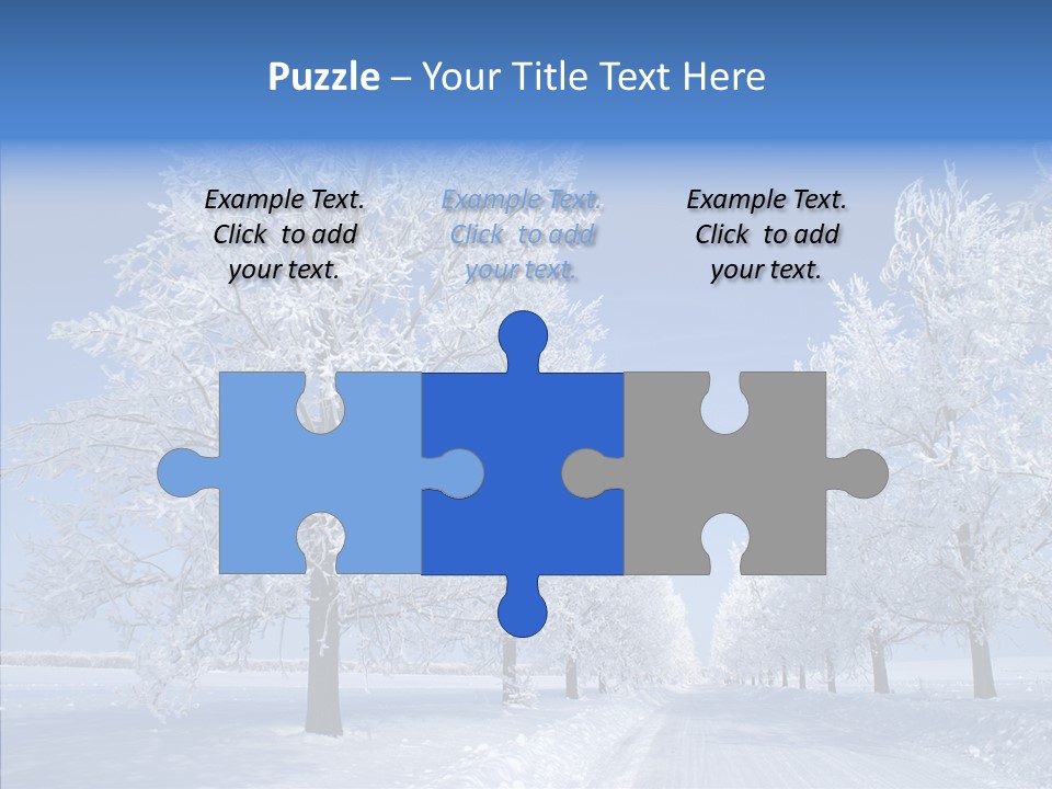 Snowflakes Clear Trees PowerPoint Template