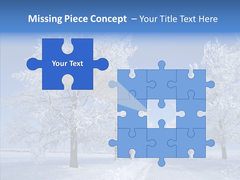 Snowflakes Clear Trees PowerPoint Template