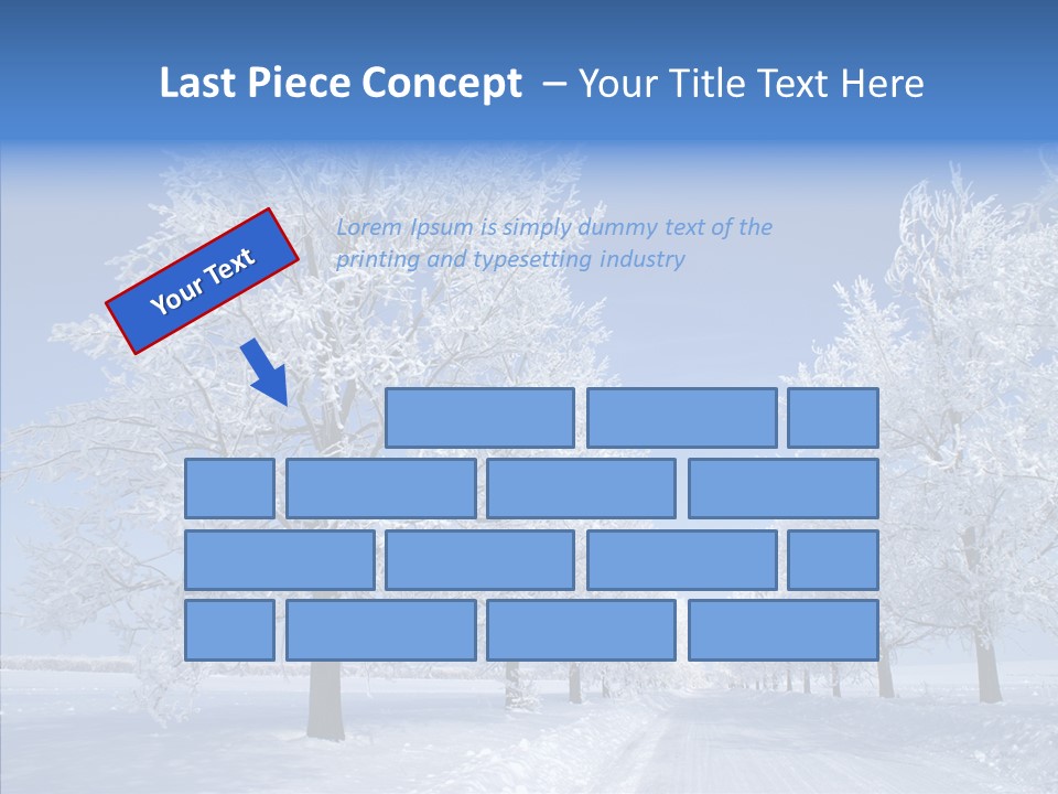 Snowflakes Clear Trees PowerPoint Template