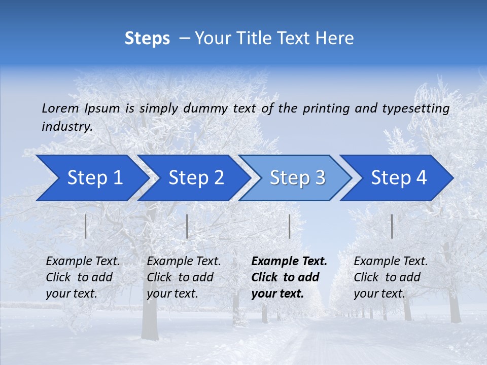 Snowflakes Clear Trees PowerPoint Template