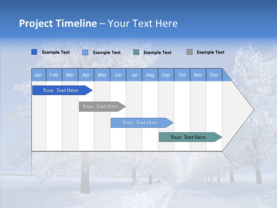 Snowflakes Clear Trees PowerPoint Template