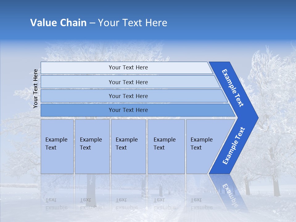 Snowflakes Clear Trees PowerPoint Template