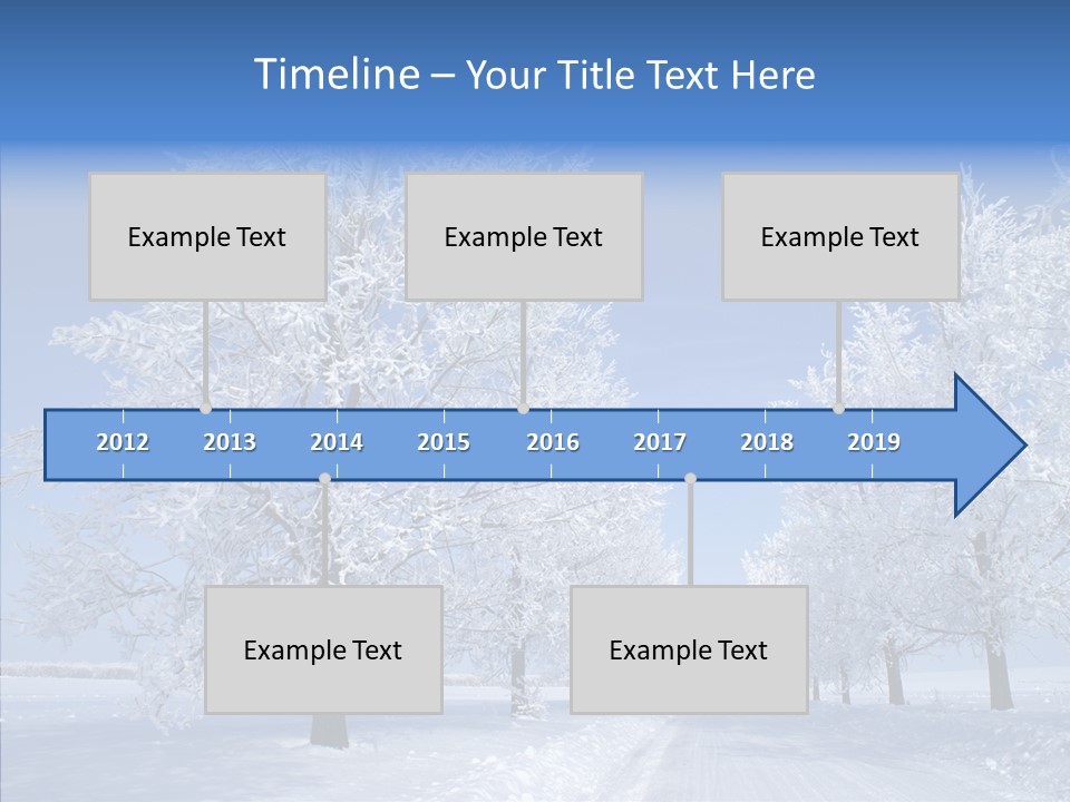 Snowflakes Clear Trees PowerPoint Template