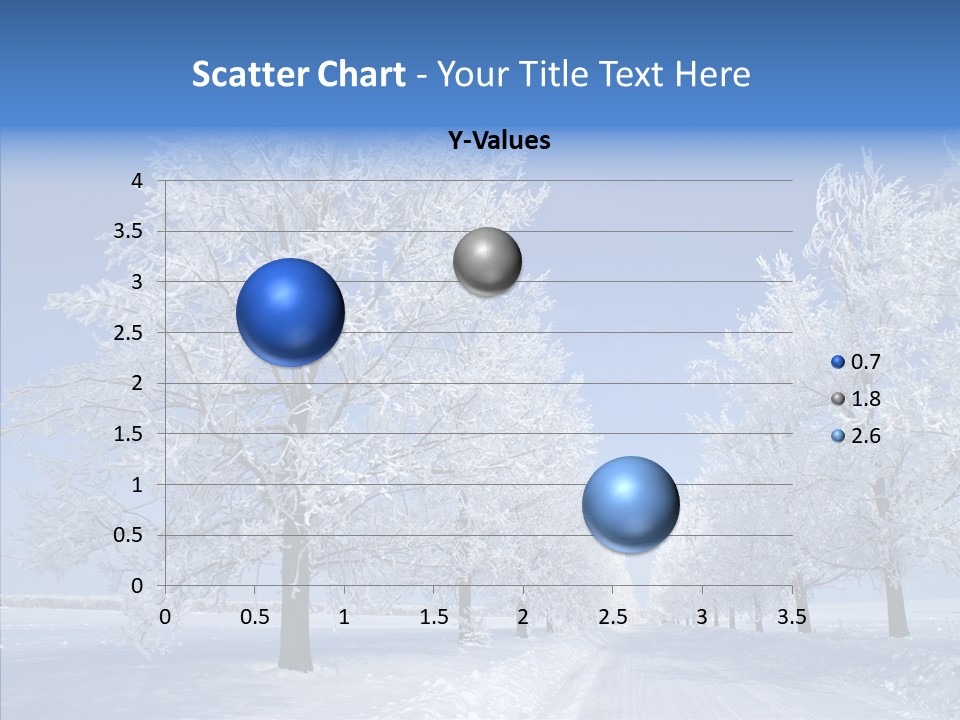 Snowflakes Clear Trees PowerPoint Template