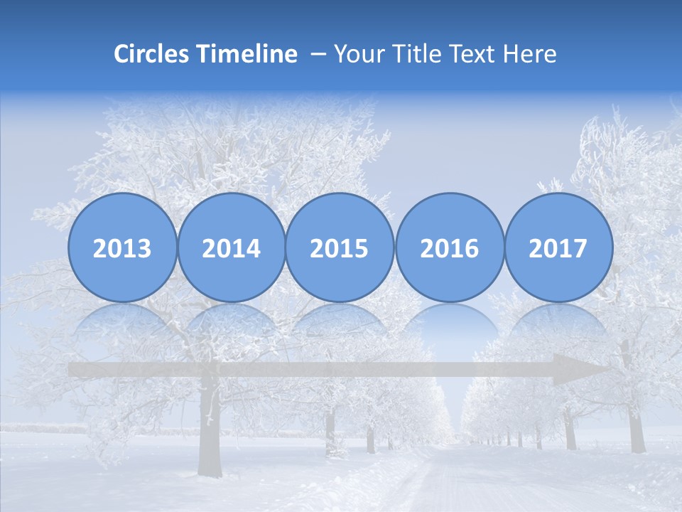 Snowflakes Clear Trees PowerPoint Template