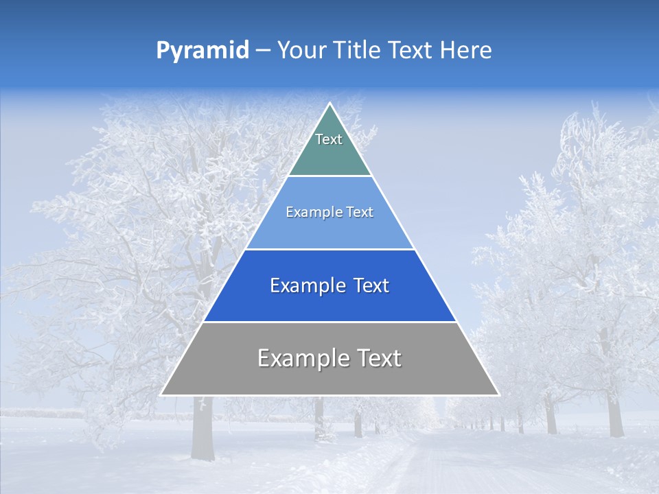 Snowflakes Clear Trees PowerPoint Template