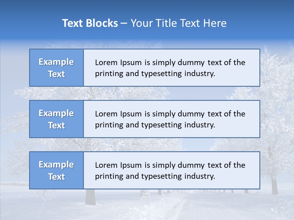 Snowflakes Clear Trees PowerPoint Template