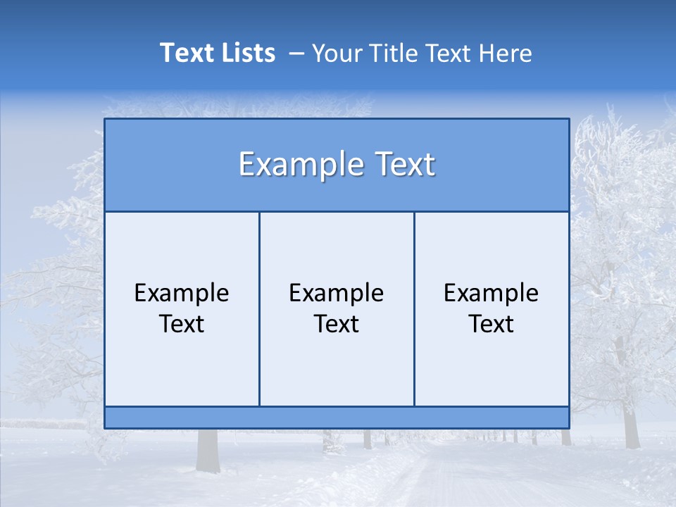 Snowflakes Clear Trees PowerPoint Template