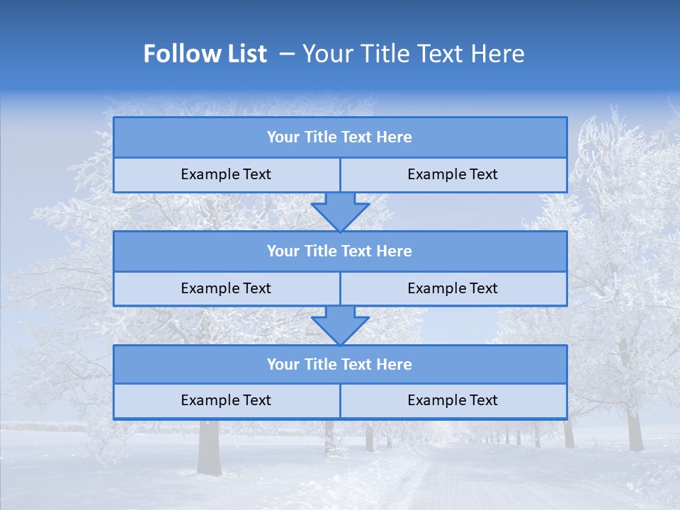 Snowflakes Clear Trees PowerPoint Template