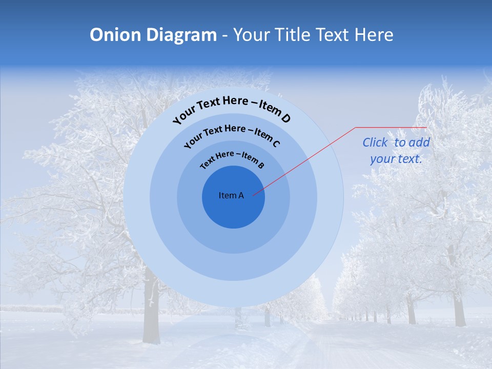 Snowflakes Clear Trees PowerPoint Template