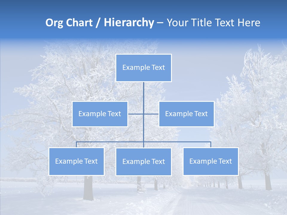 Snowflakes Clear Trees PowerPoint Template