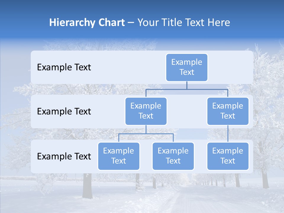 Snowflakes Clear Trees PowerPoint Template