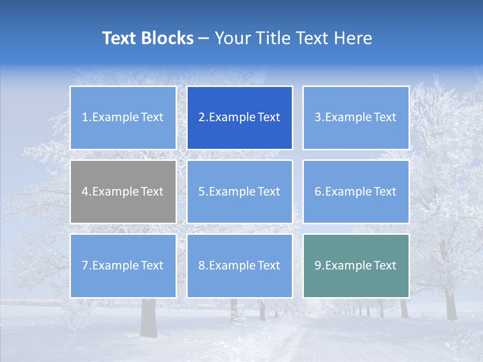 Snowflakes Clear Trees PowerPoint Template