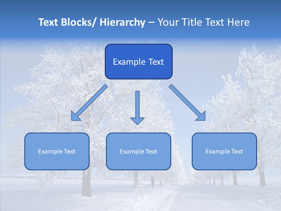 Snowflakes Clear Trees PowerPoint Template