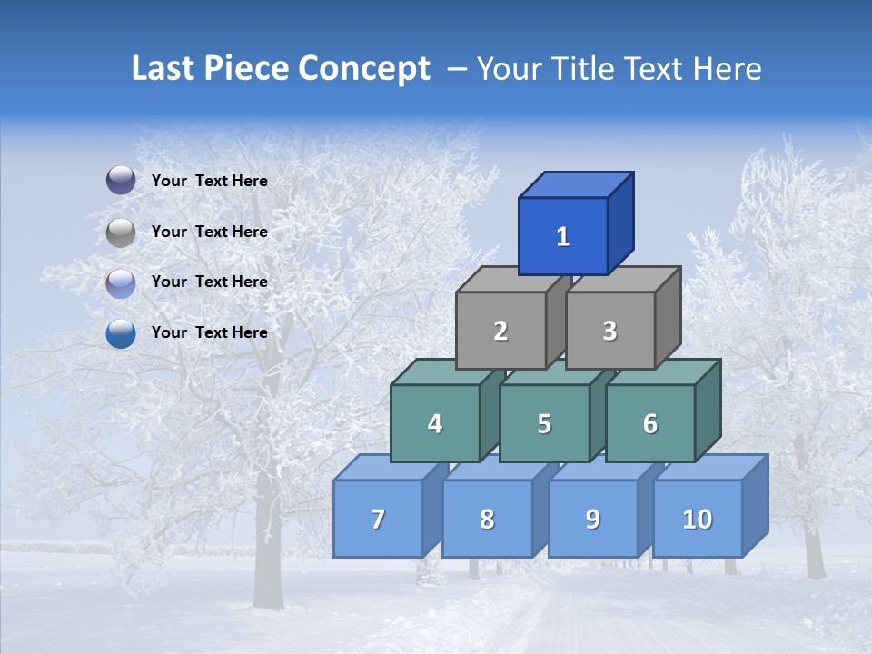 Snowflakes Clear Trees PowerPoint Template