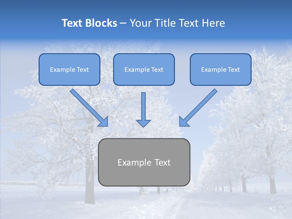 Snowflakes Clear Trees PowerPoint Template