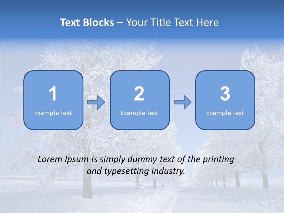 Snowflakes Clear Trees PowerPoint Template