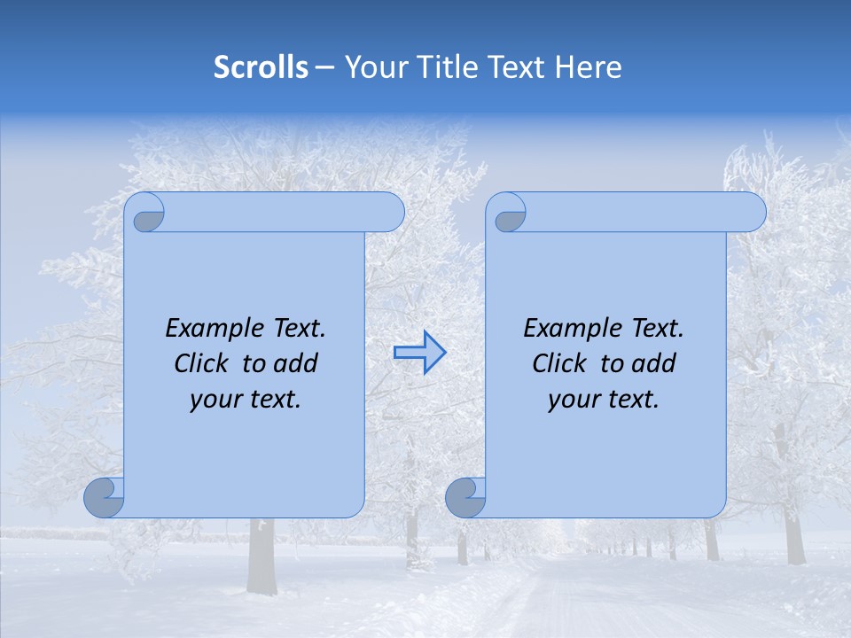 Snowflakes Clear Trees PowerPoint Template