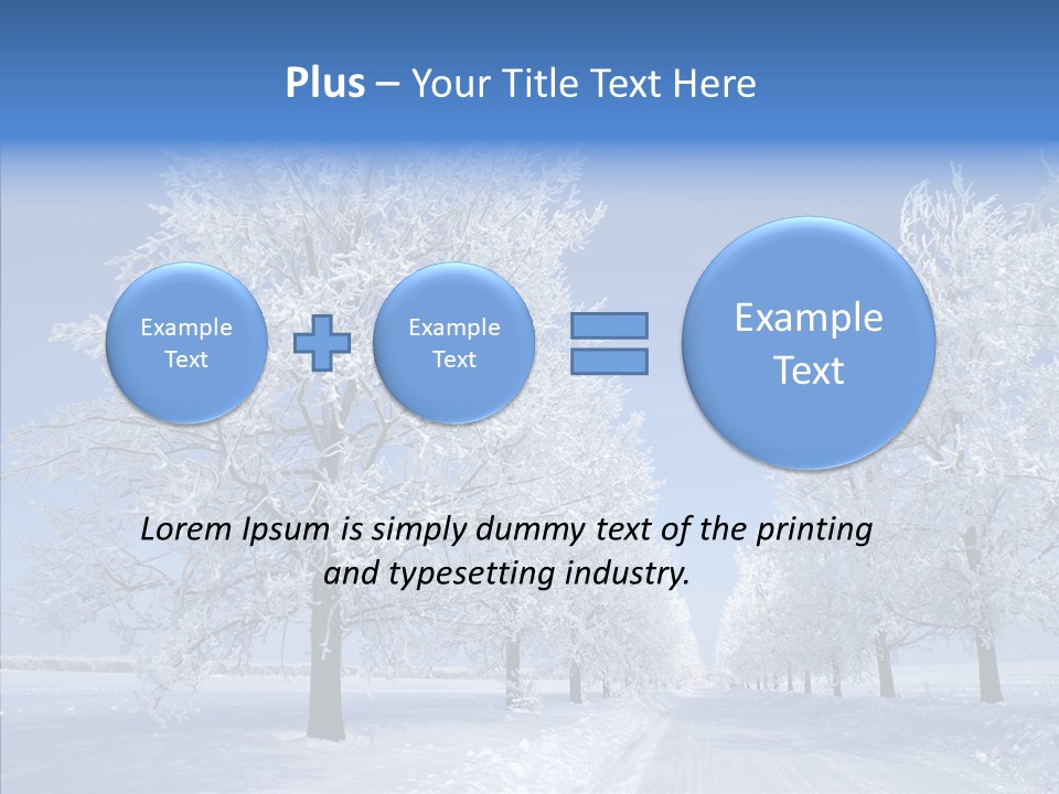 Snowflakes Clear Trees PowerPoint Template