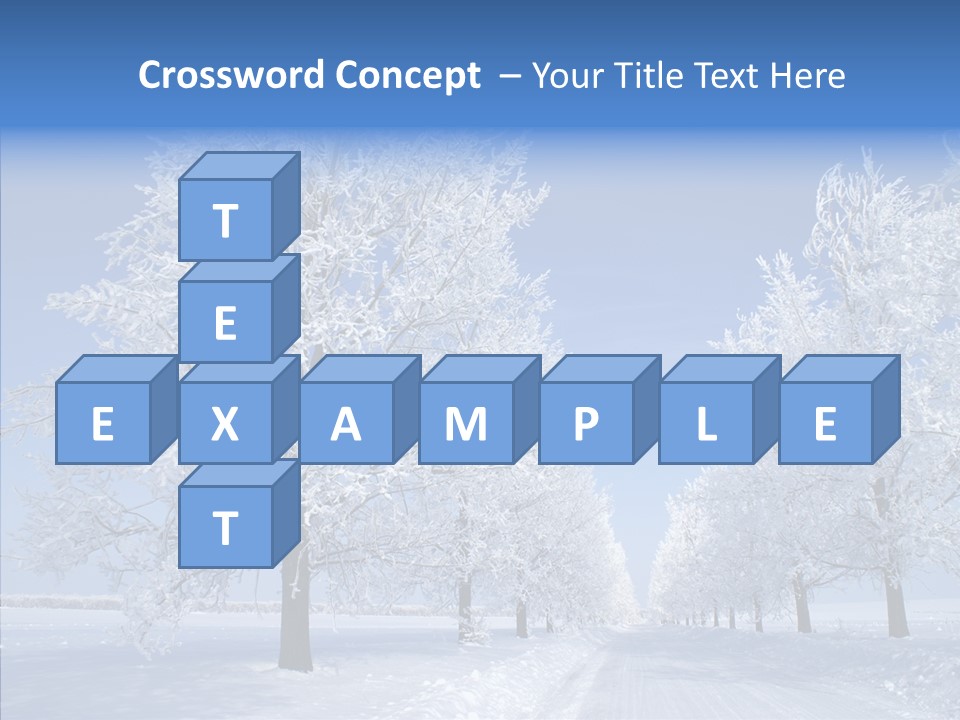 Snowflakes Clear Trees PowerPoint Template
