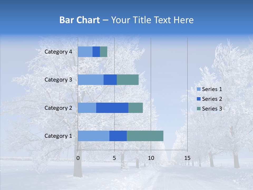 Snowflakes Clear Trees PowerPoint Template