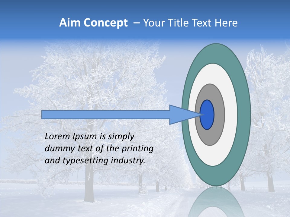 Snowflakes Clear Trees PowerPoint Template