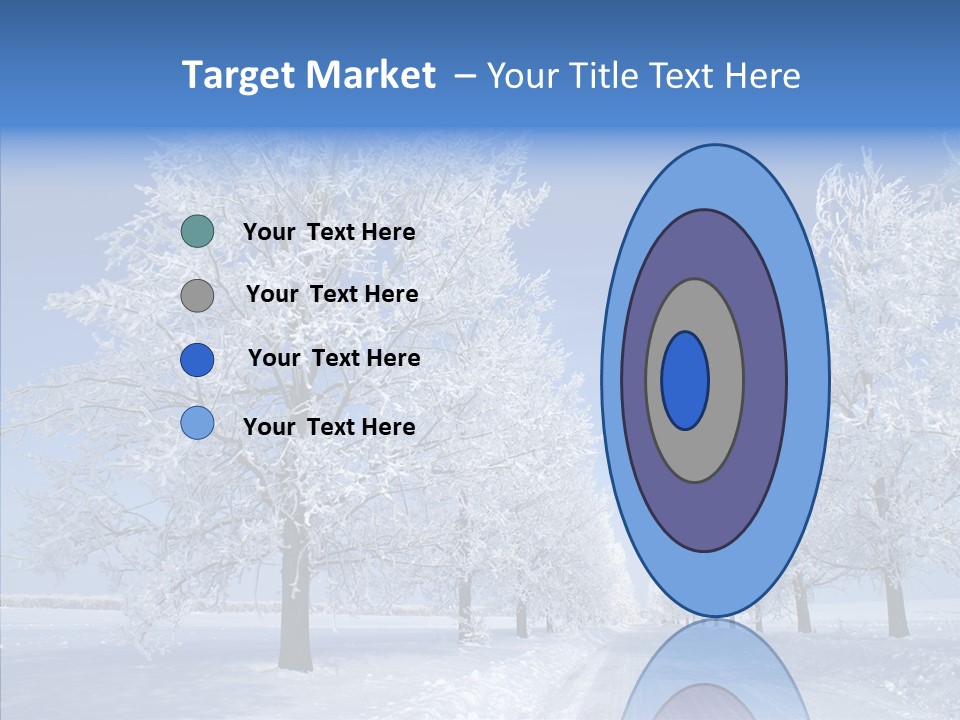 Snowflakes Clear Trees PowerPoint Template