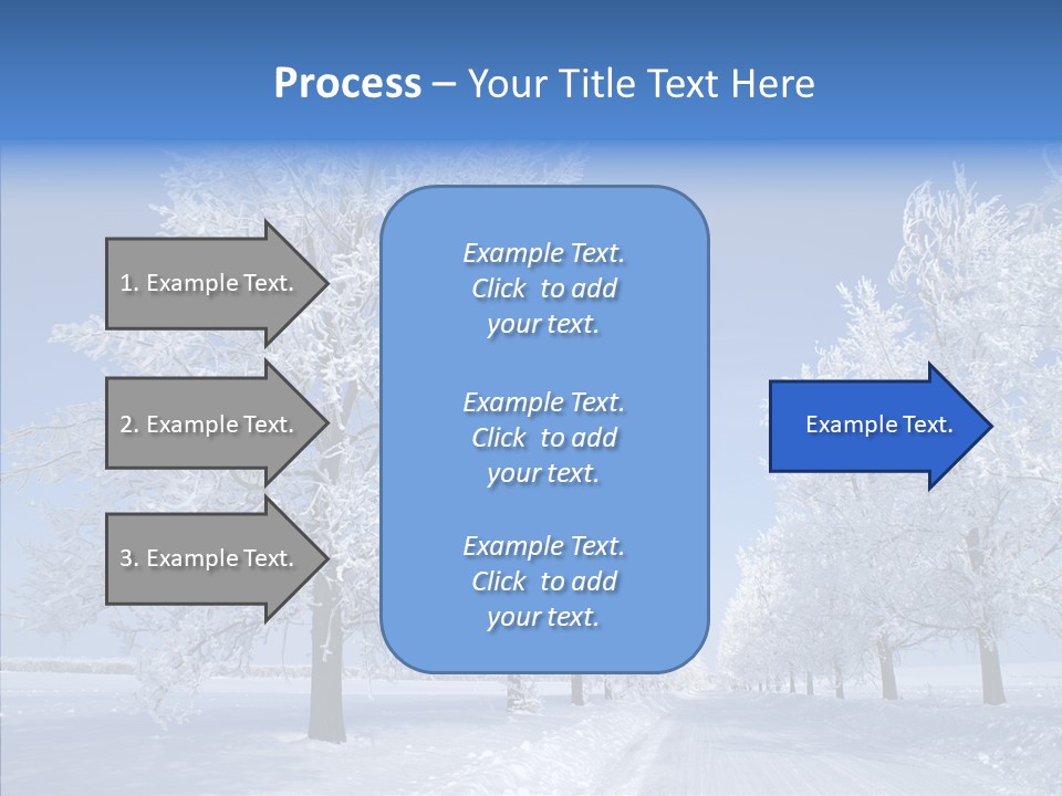 Snowflakes Clear Trees PowerPoint Template
